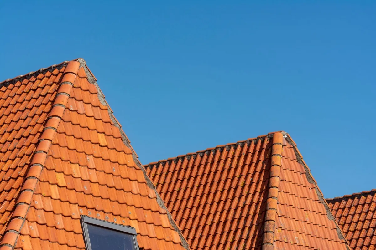 Clay barrel tile rooflines on homes in Puyallup, WA